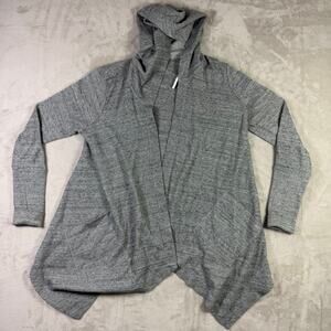 Splendid Gray Hooded Open Front Cardigan Sweatshirt Women’s Size S